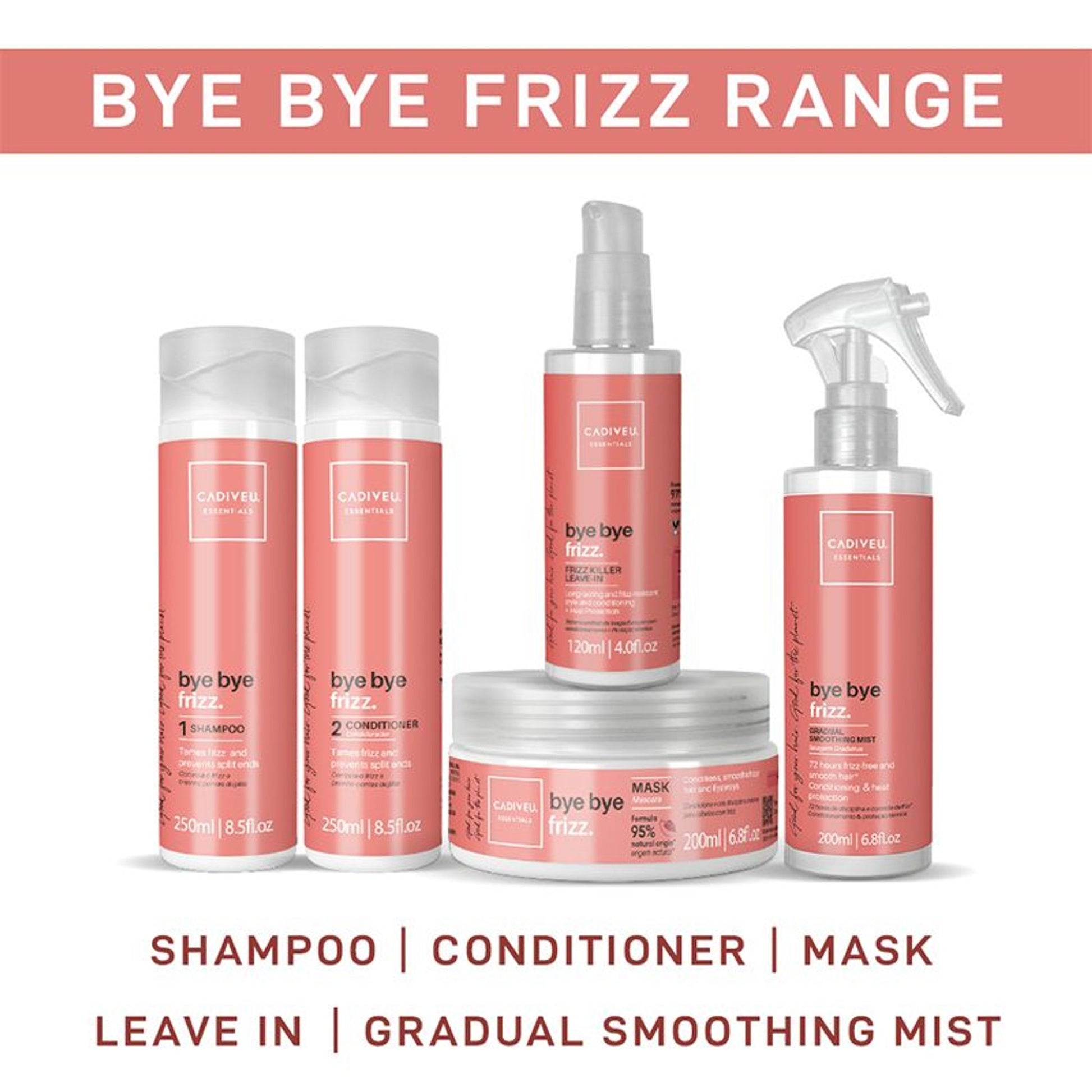 Cadiveu Bye Bye Frizz Shampoo For 72 Hours Frizz Free Hair