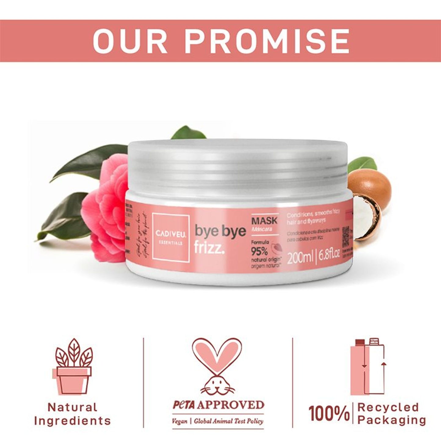 Cadiveu Bye Bye Frizz Mask For 72 Hours Frizz Free Hair