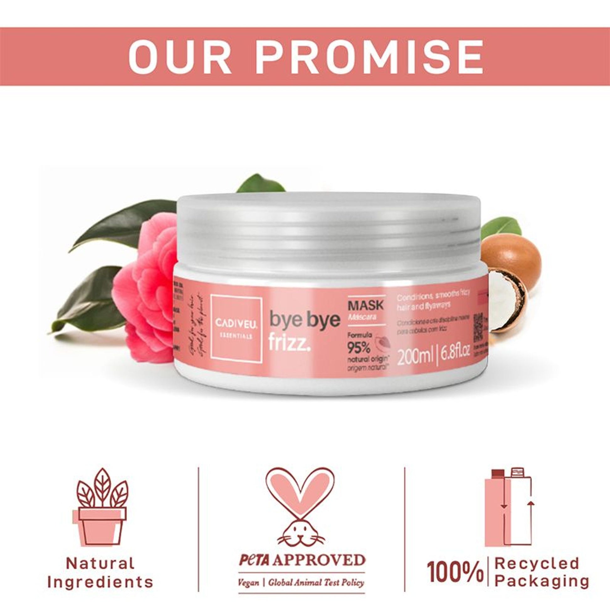 Cadiveu Bye Bye Frizz Mask For 72 Hours Frizz Free Hair