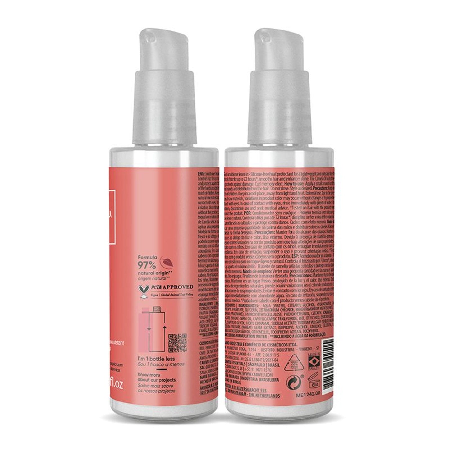 Cadiveu Bye Bye Frizz Leave In Frizz Killer Hair Serum For Frizzy Hair