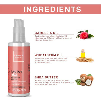 Cadiveu Bye Bye Frizz Leave In Frizz Killer Hair Serum For Frizzy Hair