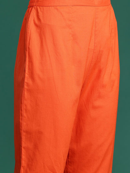 Dhiyona IE Bandhani Embroidered Empire Pure Cotton Kurta with Trousers