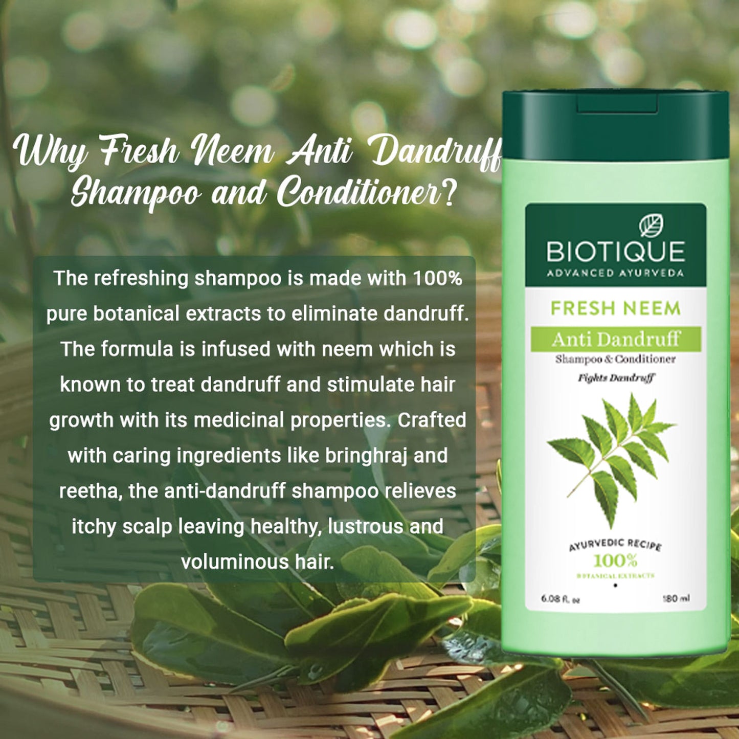 Biotique Bio Neem Margosa Anti-Dandruff Shampoo & Conditioner