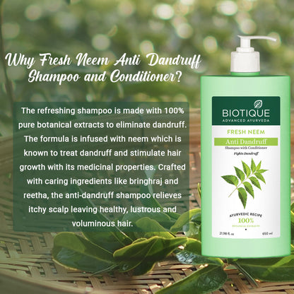 Biotique Bio Neem Margosa Anti-Dandruff Shampoo & Conditioner