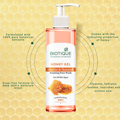 Biotique Bio Honey Gel Refreshing Foaming Face Wash