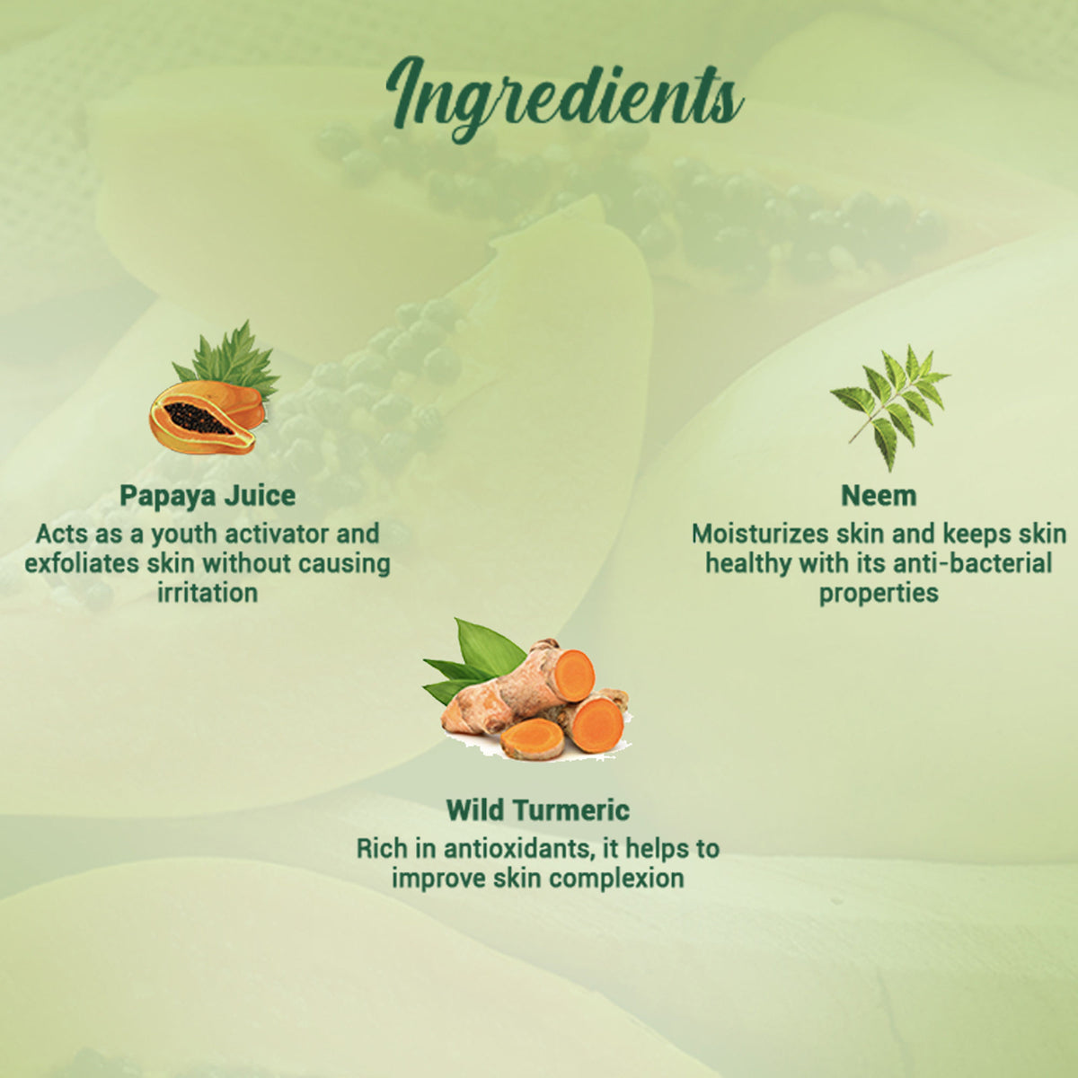 Biotique Bio Papaya face wash for all skin types, showing a tube of the natural skincare product with papaya extract.