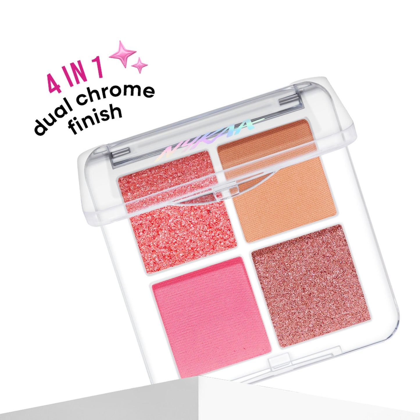 Nykaa Stardust Multi-Texture Holographic Quad Eyeshadow Palette - Metaverse