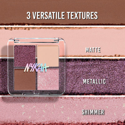 Nykaa Stardust Multi-Texture Holographic Quad Eyeshadow Palette - Url Irl