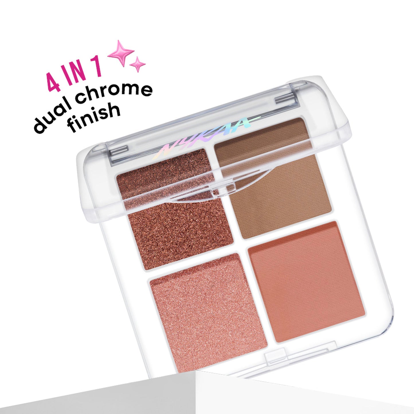Nykaa Stardust Multi-Texture Holographic Quad Eyeshadow Palette - Post