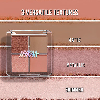 Nykaa Stardust Multi-Texture Holographic Quad Eyeshadow Palette - Post