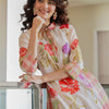 Dhiyona IE Women Floral Printed Regular Pure Cotton Kurta with Trousers