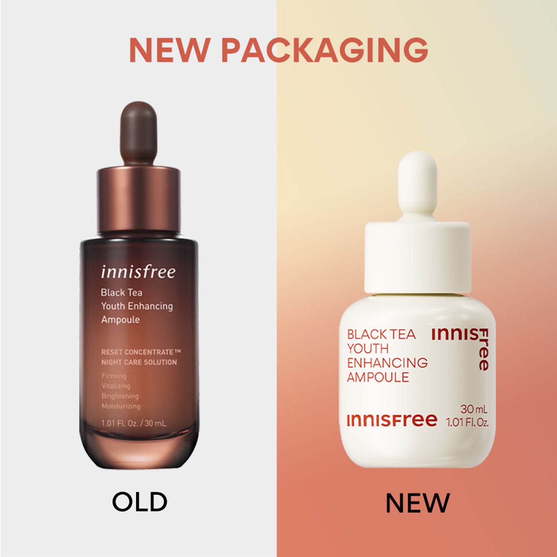 Innisfree Black Tea Youth Enhancing Ampoule For Anti-Aging & Radiant Skin