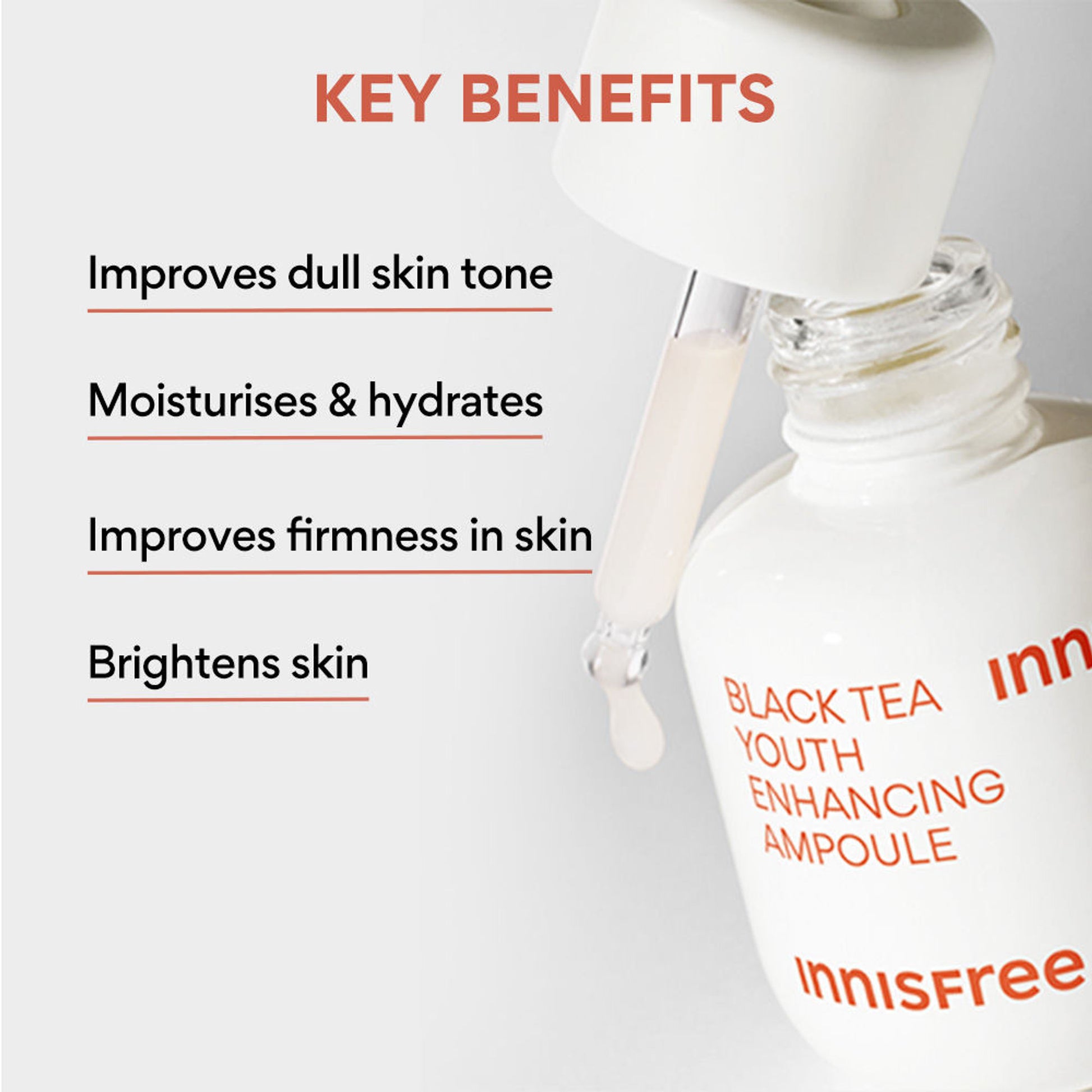 Innisfree Black Tea Youth Enhancing Ampoule For Anti-Aging & Radiant Skin