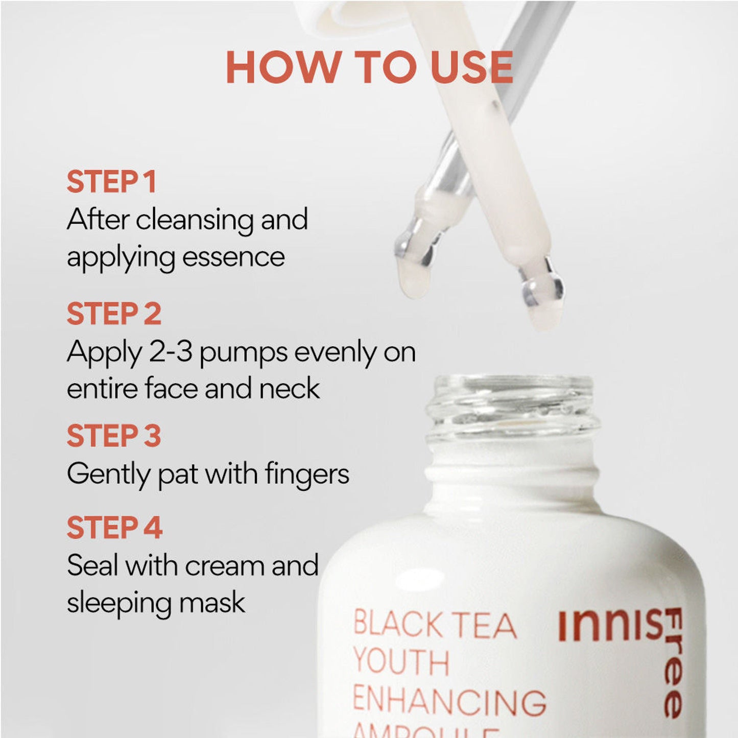 Innisfree Black Tea Youth Enhancing Ampoule For Anti-Aging & Radiant Skin