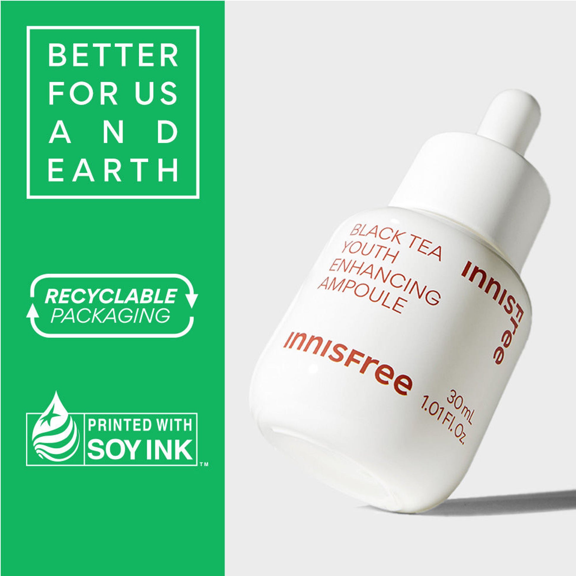 Innisfree Black Tea Youth Enhancing Ampoule For Anti-Aging & Radiant Skin