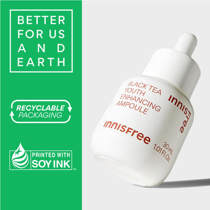 Innisfree Black Tea Youth Enhancing Ampoule For Anti-Aging & Radiant Skin