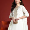 Dhiyona IE Women Paisley Embroidered Kurta with Trousers & With Dupatta
