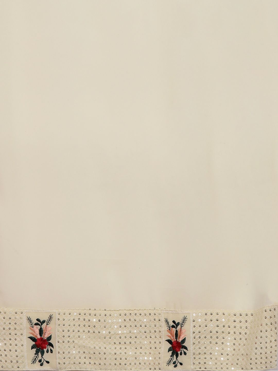 Indyancart IE Women Floral Embroidered Regular Sequinned Kurta with Sharara & With Dupatta