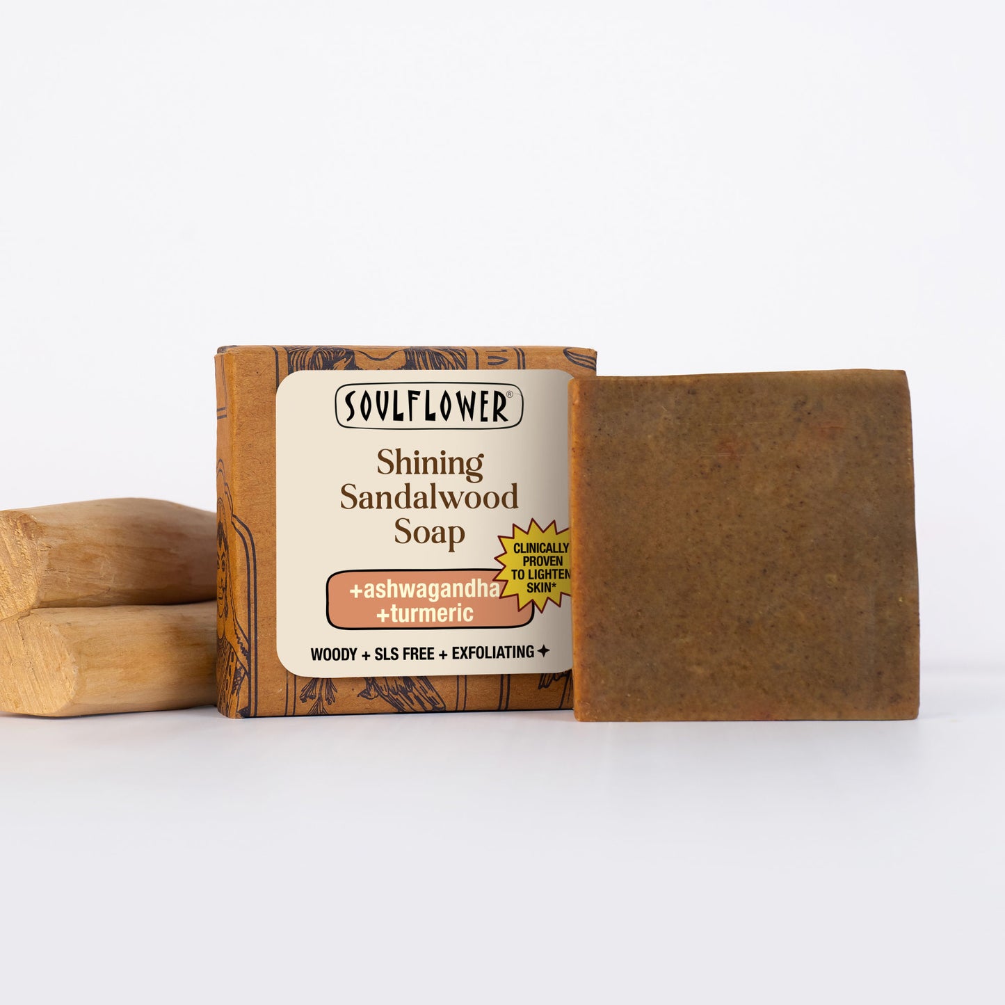Soulflower Sandalwood Cleansing Moisturizing Bar