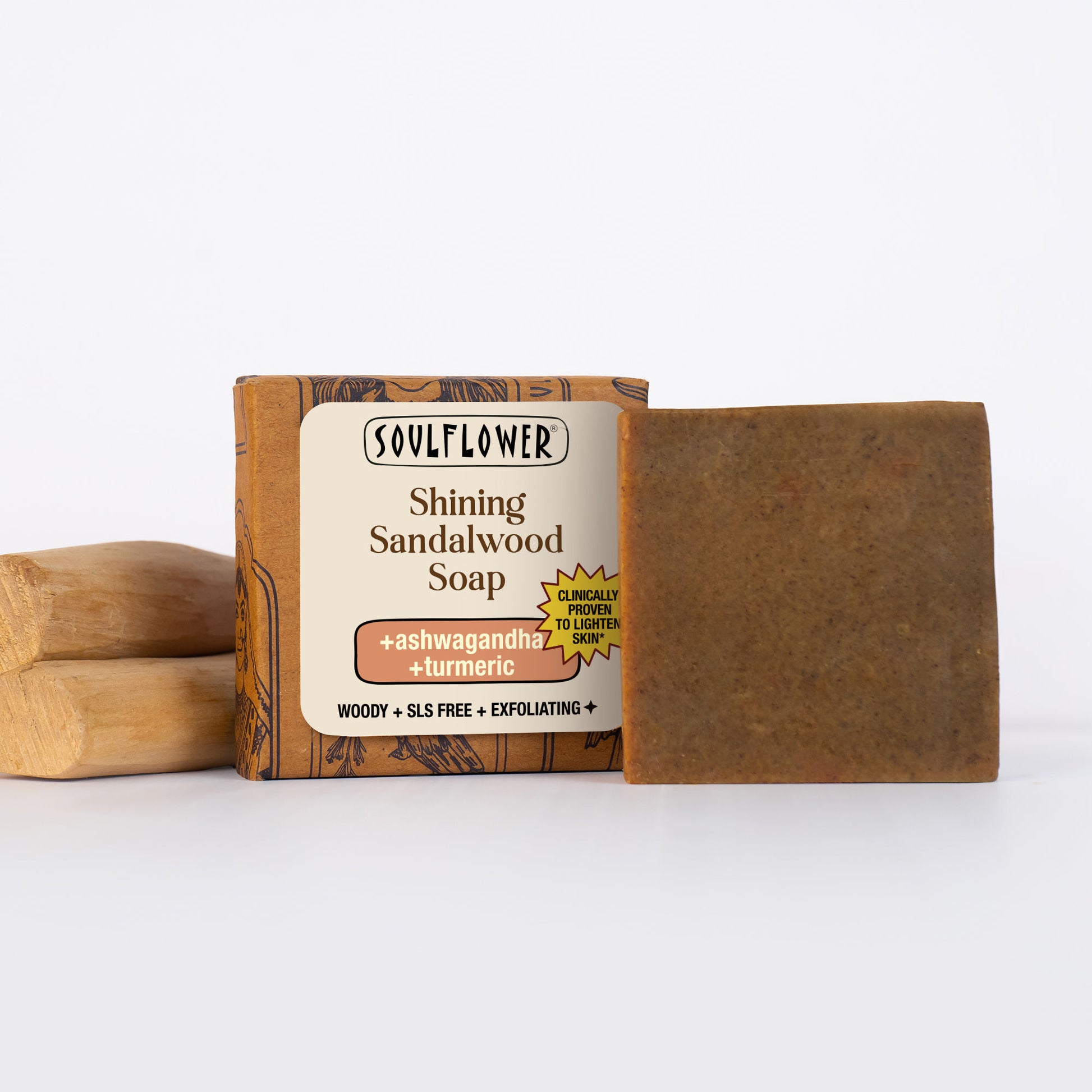 Soulflower Sandalwood Cleansing Moisturizing Bar