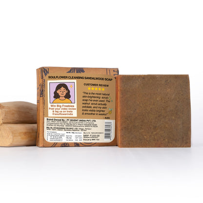 Soulflower Sandalwood Cleansing Moisturizing Bar