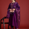 Dhiyona IE Floral Embroidered Sequinned Liva Kurta With Trousers & Dupatta