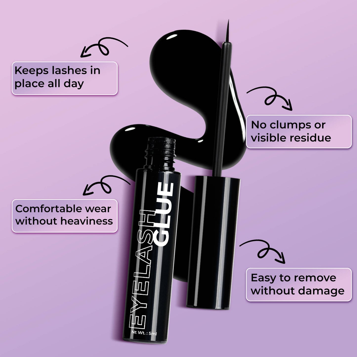 FASHION COLOUR Eyelash Glue - Black