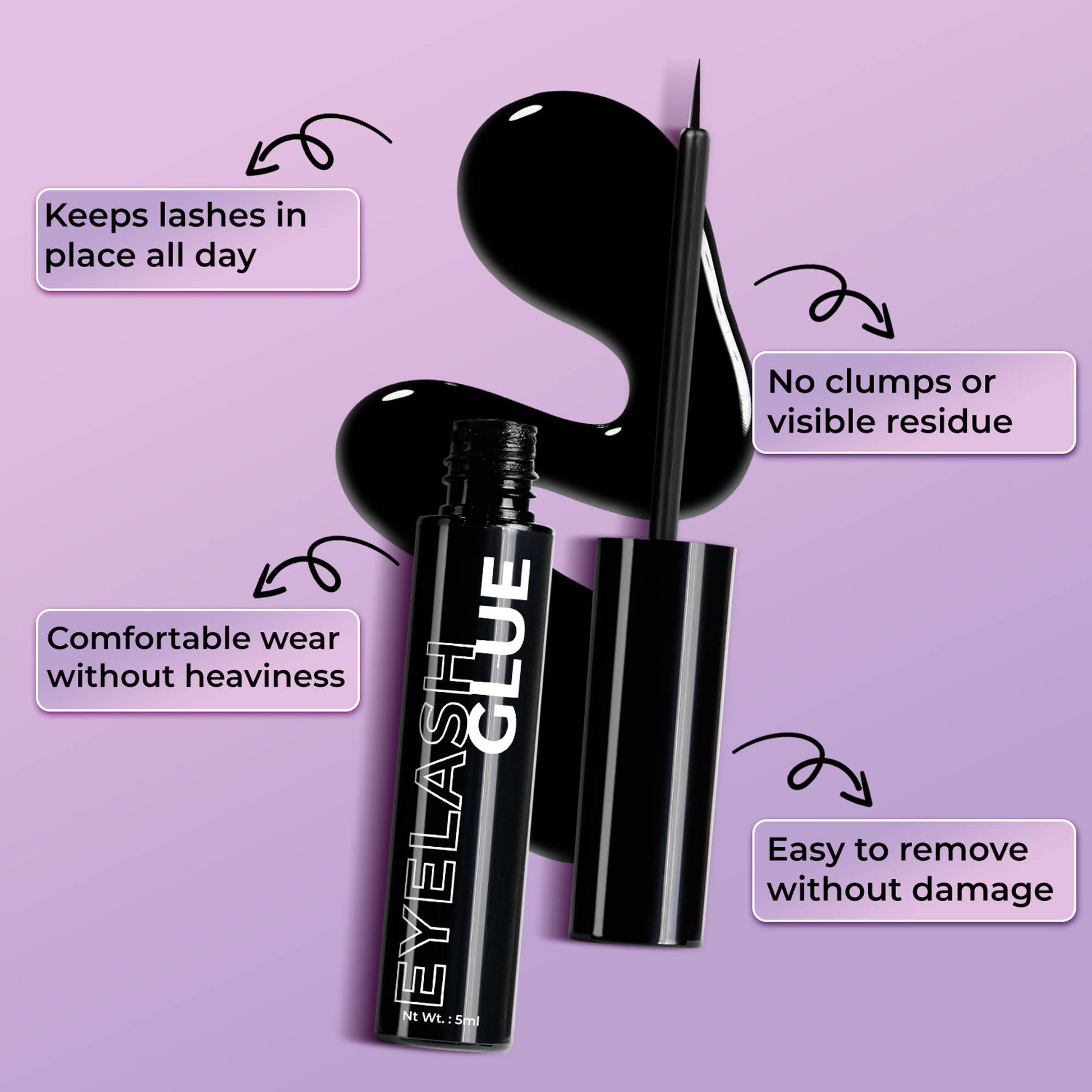 FASHION COLOUR Eyelash Glue - Black