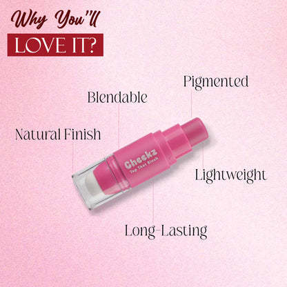 FASHION COLOUR Cheekz Tap Tint & Blush - Rouge Ritual