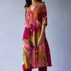 Women's Maroon Crepe Silk Printed Co-ord Set
