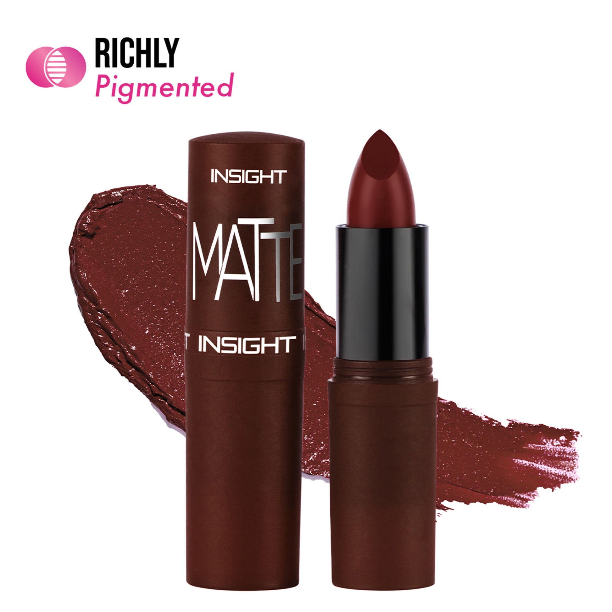 Insight Cosmetics Matte Lipstick, 1 Stroke Application, Long Lasting - A10 Bon Bon