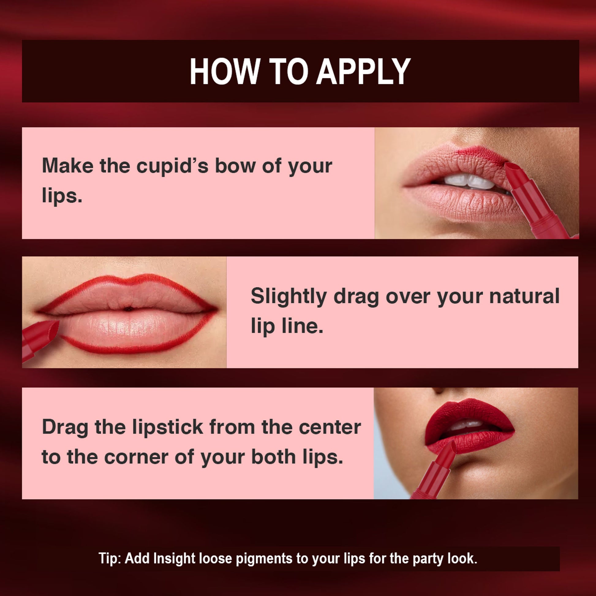 Insight Cosmetics Matte Lipstick, 1 Stroke Application, Long Lasting - A10 Bon Bon