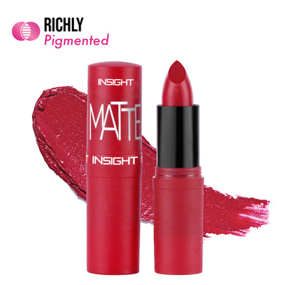 Insight Cosmetics Matte Lipstick, 1 Stroke Application, Long Lasting - A24 Red Spin