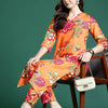 Indyancart IE Women Floral Printed Regular Kurta with Trousers