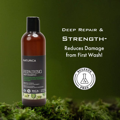 Naturica Repairing Deep Shampoo for Dry & Damaged Hair, Restructure with Sicilian Olive Oil Extract