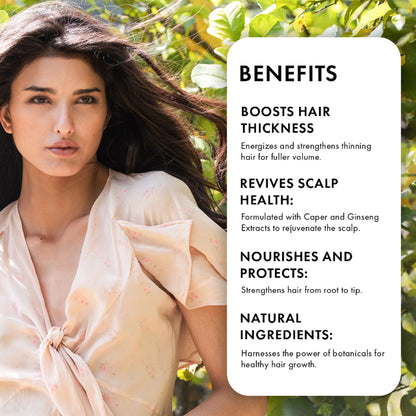 Naturica Energizing Miracle Shampoo for Thin Hair, Strengthen with Rosemary Oil & Ginseng Extract