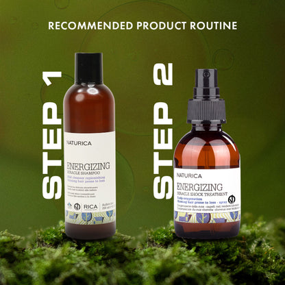 Naturica Energizing Miracle Shampoo for Thin Hair, Strengthen with Rosemary Oil & Ginseng Extract