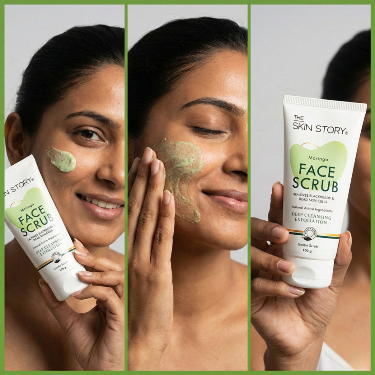 The Skin Story Moringa Gentle Face Scrub For Fresh Clear Skin Removes Blackheads Dead Skin Cells Tan