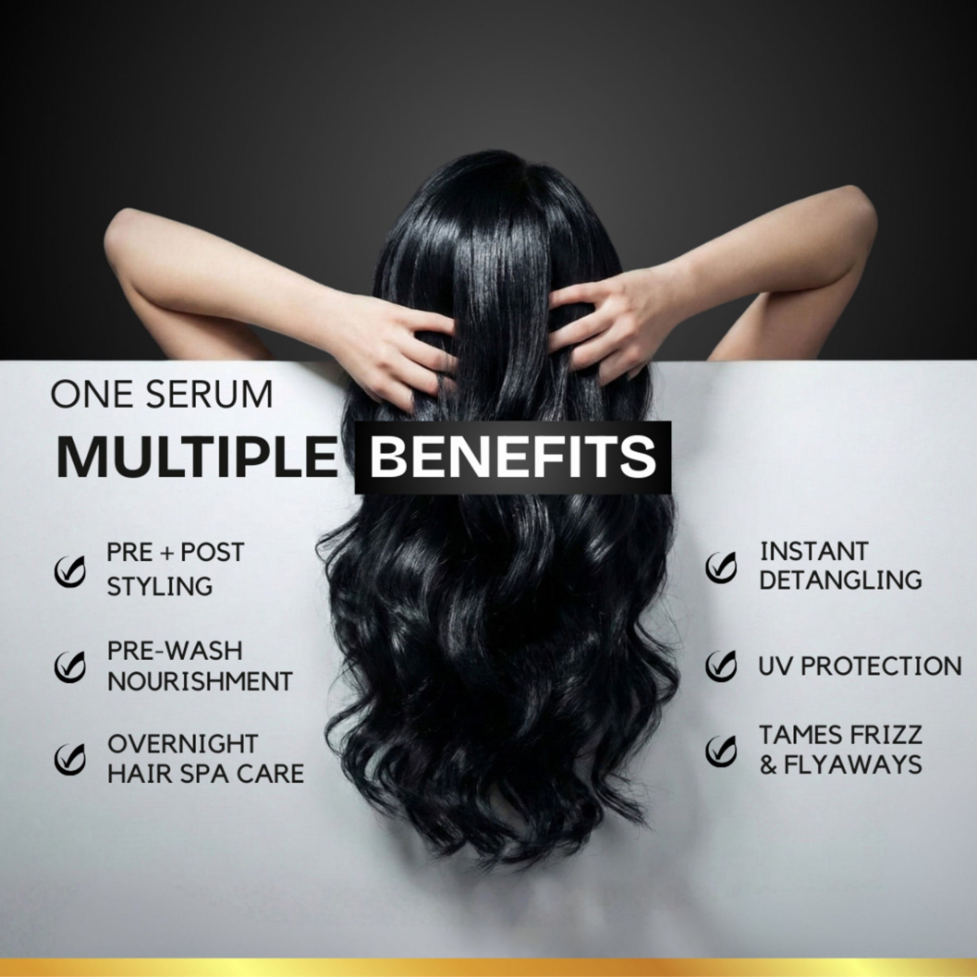 The Skin Story Anti Frizz Hair Serum For Smooth Shiny Silky Hair With UV Protection Vit E Argan Oil