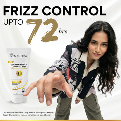 The Skin Story Sulphate Free Anti Frizz Keratin Hair Conditioner, Instant Gloss Smooth Shine, Vit E