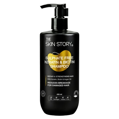 The Skin Story Sulphate Free Keratin Smooth Shampoo For Coloured Treated Hair Prevents Damage Frizz