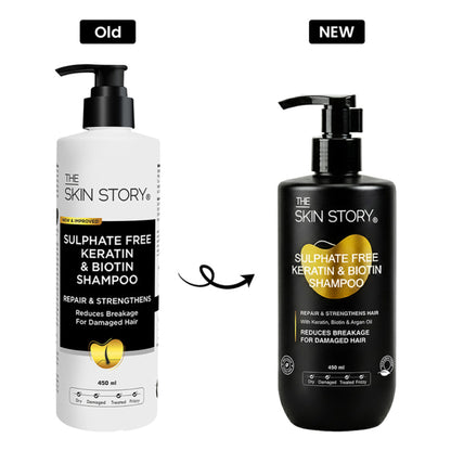 The Skin Story Sulphate Free Keratin Smooth Shampoo For Coloured Treated Hair Prevents Damage Frizz