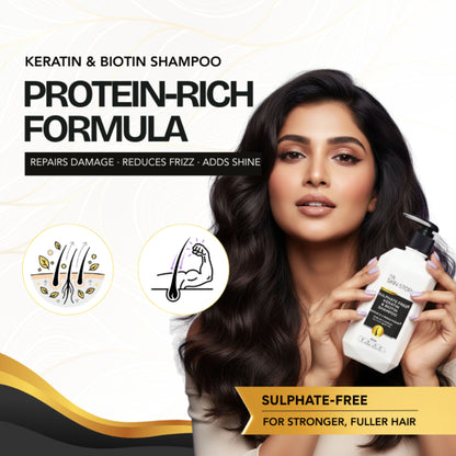 The Skin Story Sulphate Free Keratin Smooth Shampoo For Coloured Treated Hair Prevents Damage Frizz