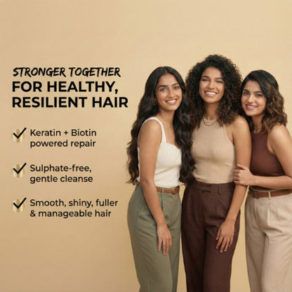 The Skin Story Sulphate Free Keratin Smooth Shampoo For Coloured Treated Hair Prevents Damage Frizz