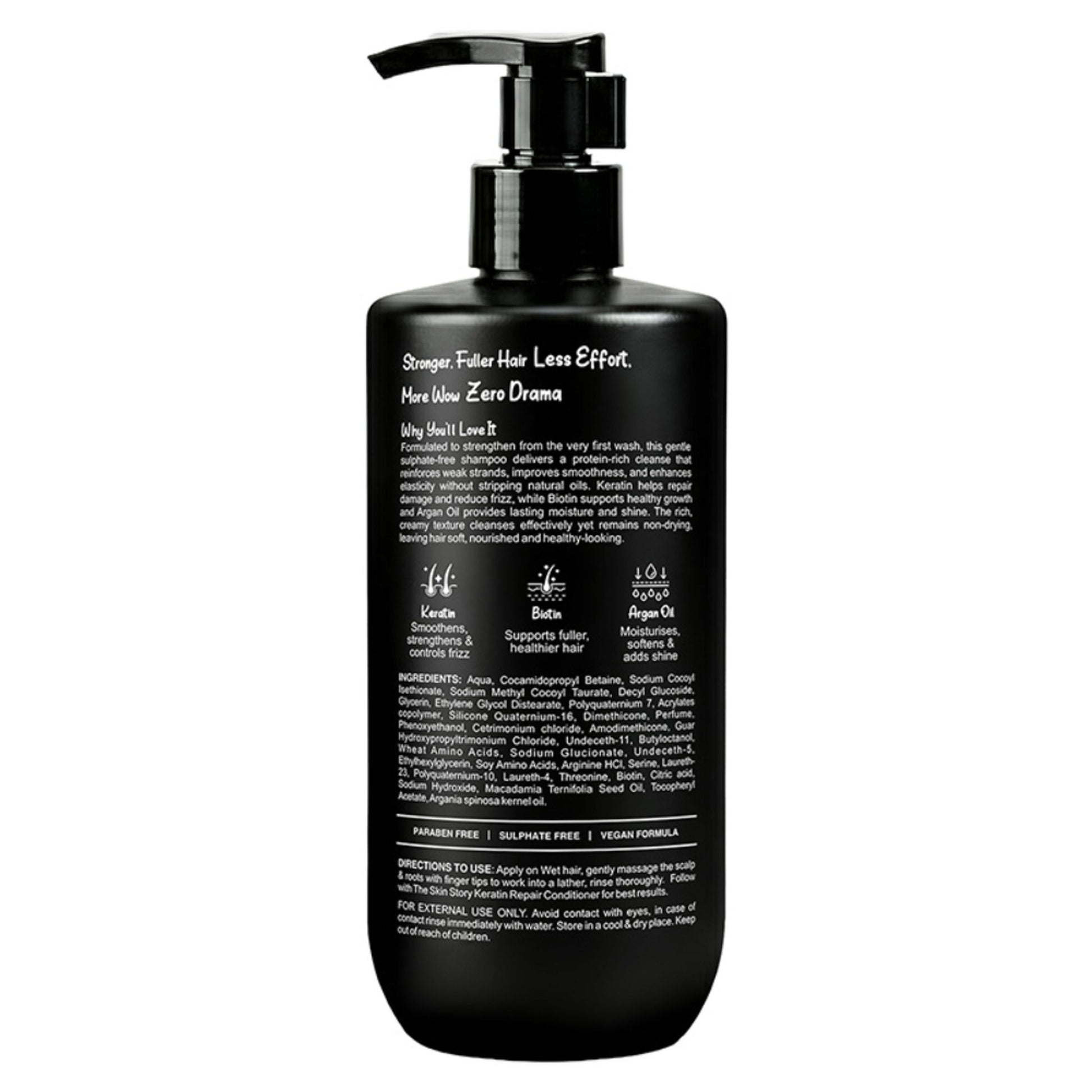 The Skin Story Sulphate Free Keratin Smooth Shampoo For Coloured Treated Hair Prevents Damage Frizz