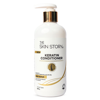 The Skin Story Sulphate Free Anti Frizz Keratin Hair Conditioner, Instant Gloss Smooth Shine, Vit E