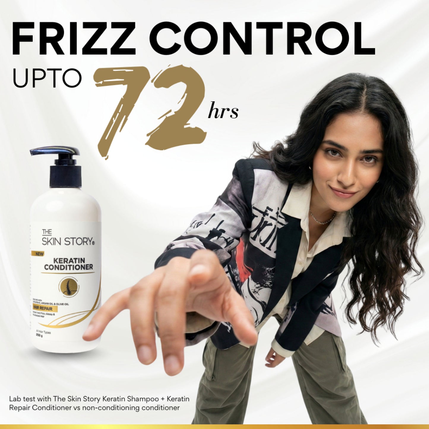 The Skin Story Sulphate Free Anti Frizz Keratin Hair Conditioner, Instant Gloss Smooth Shine, Vit E