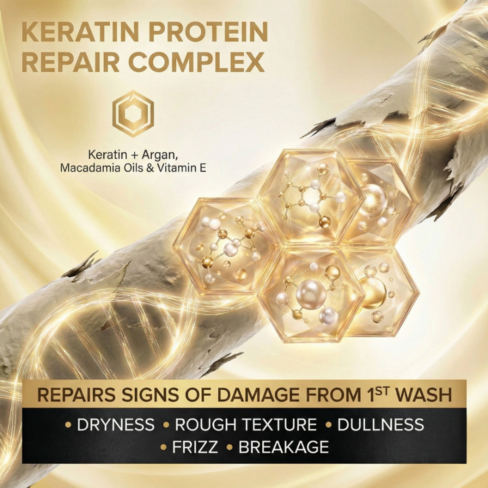 The Skin Story Sulphate Free Anti Frizz Keratin Hair Conditioner, Instant Gloss Smooth Shine, Vit E