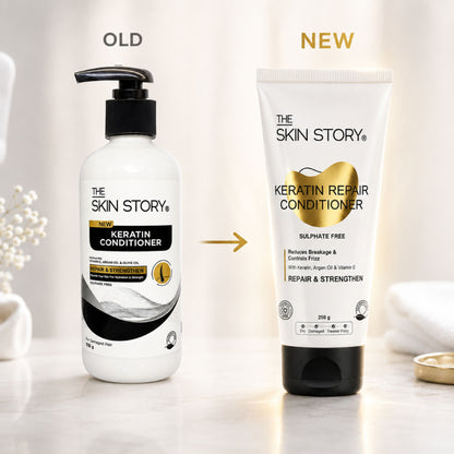 The Skin Story Sulphate Free Keratin Conditioner For Coloured Dry Frizzy Damaged Hair With Vitamin E