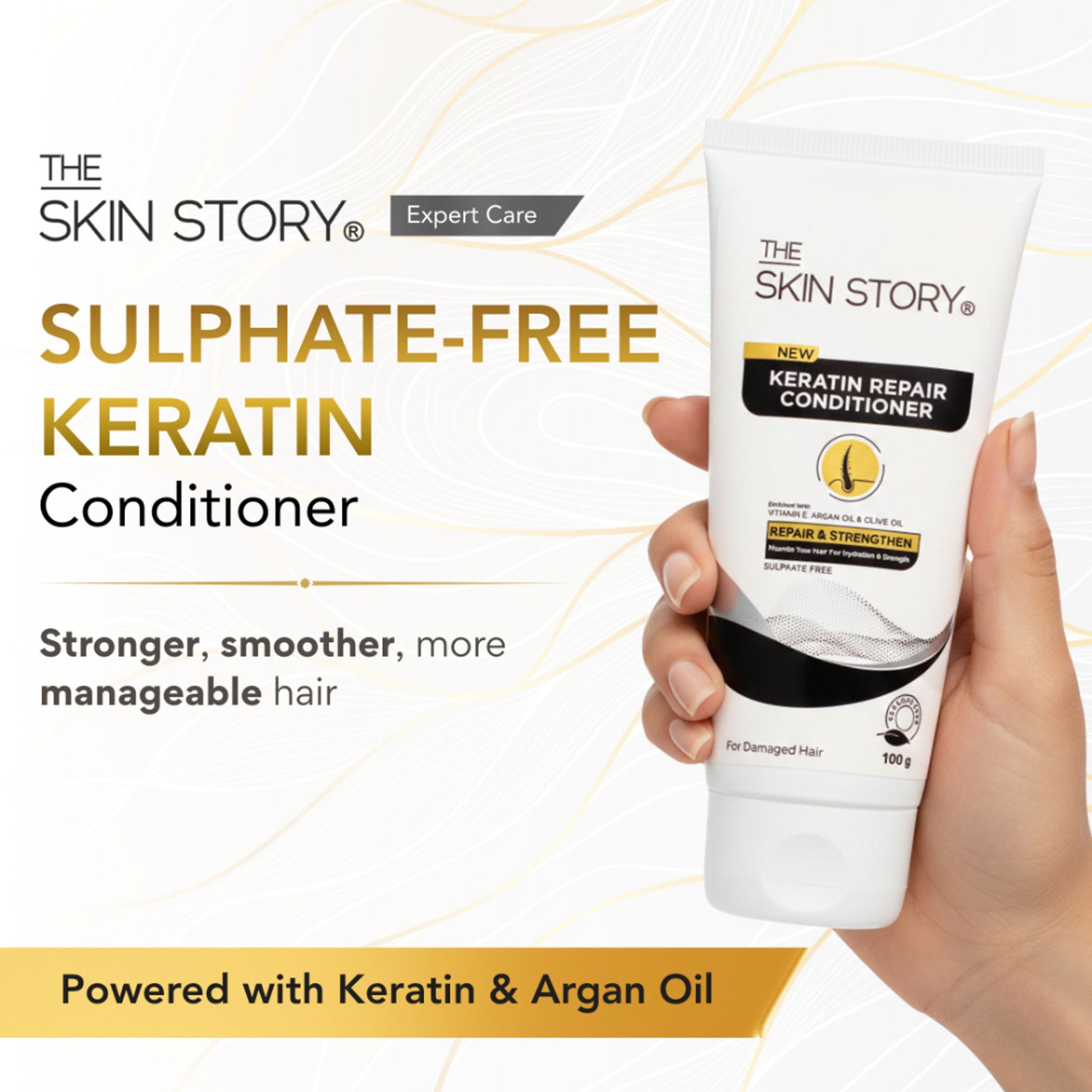 The Skin Story Sulphate Free Keratin Conditioner For Coloured Dry Frizzy Damaged Hair With Vitamin E
